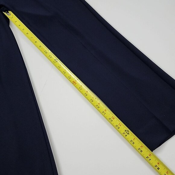 Joseph Ribkoff Women's Navy Dress Pants Back Slit Cuffs Pull On Stretch Size 8 - Picture 14 of 14